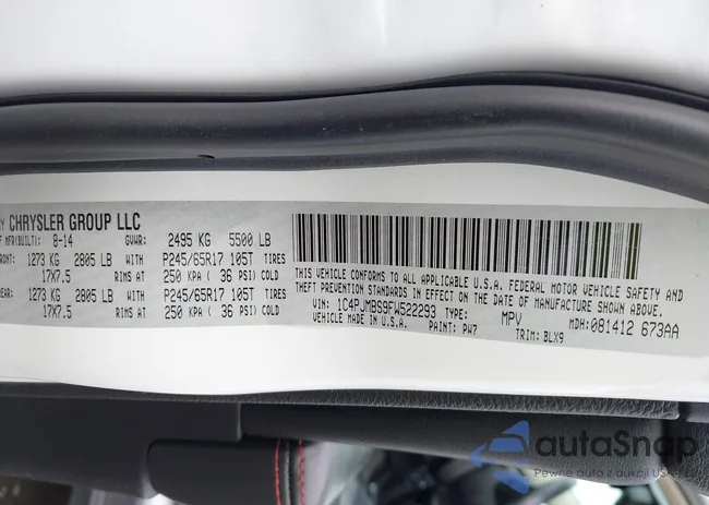 1C4PJMBS9FW522293: 44329203