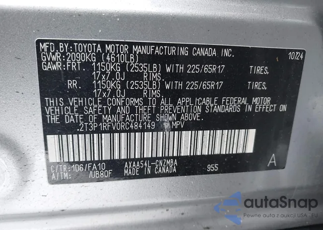 2T3P1RFV0RC484149: 44329227