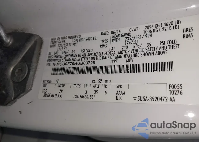 1FMCU0F79HUB03729: 44329390