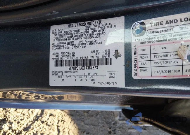 3FAHP0HAXCR387873: 44329433