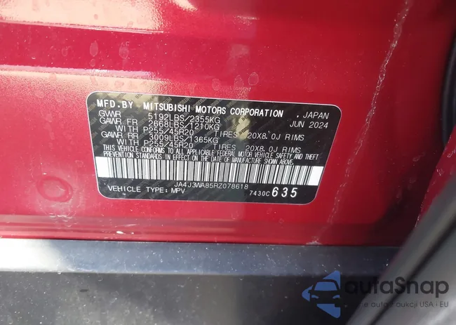 JA4J3WA85RZ078618: 44329481