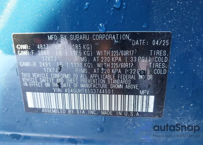 4S4GUHT65S3744501: 44328635