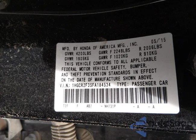 1HGCR2F35FA184534: 44328688