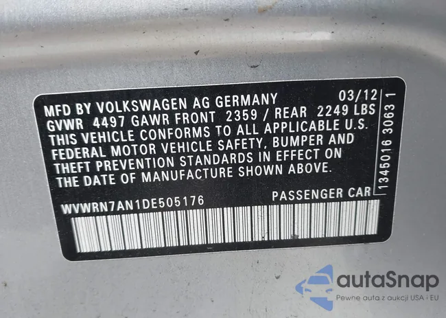 WVWRN7AN1DE505176: 44328691
