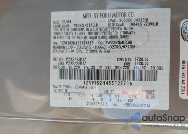 1ZVFT82H455127716: 44328707