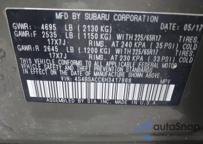 4S4BSACC6H3417868: 44328957