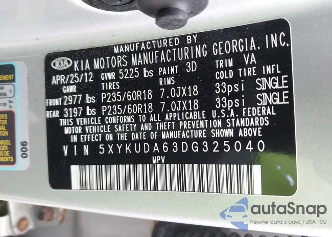 5XYKUDA63DG325040: 44329996