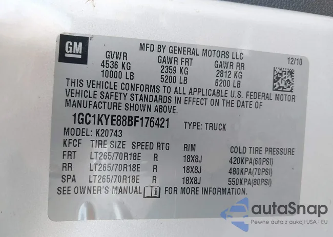 1GC1KYE88BF176421: 44330084