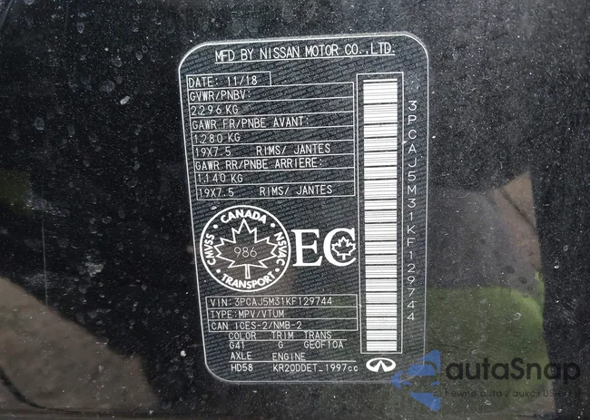 3PCAJ5M31KF129744: 44330138