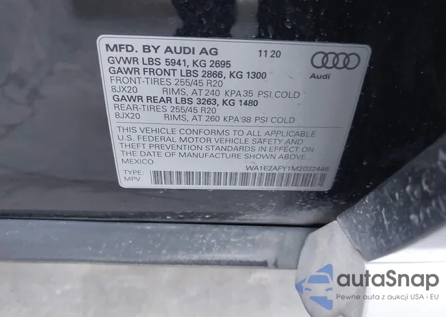 WA1E2AFY1M2032446: 44330188