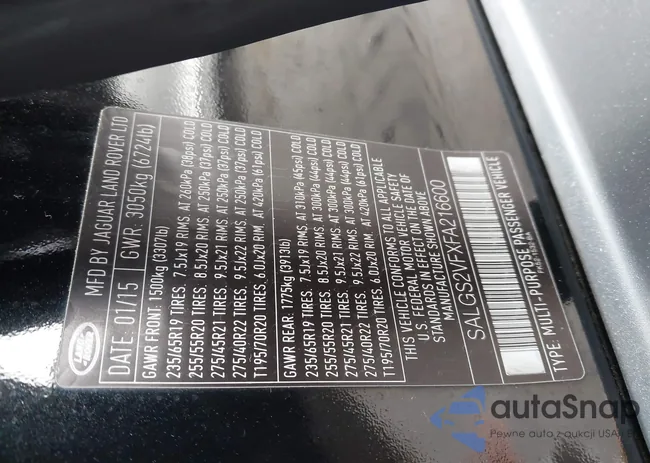 SALGS2VFXFA216600: 44330202