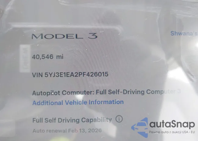 5YJ3E1EA2PF426015: 44330261