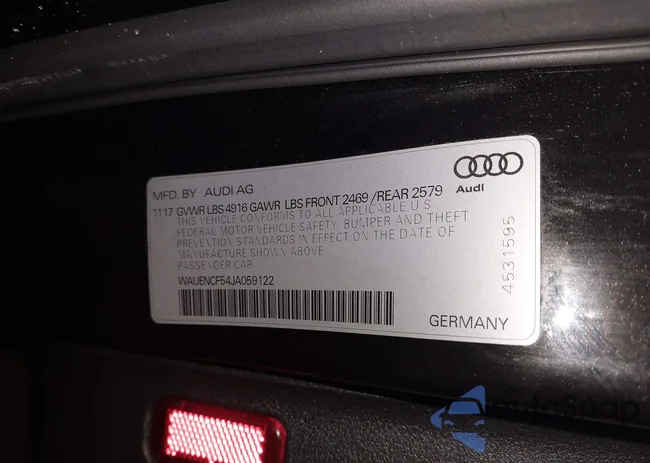 WAUENCF54JA059122: 44330365