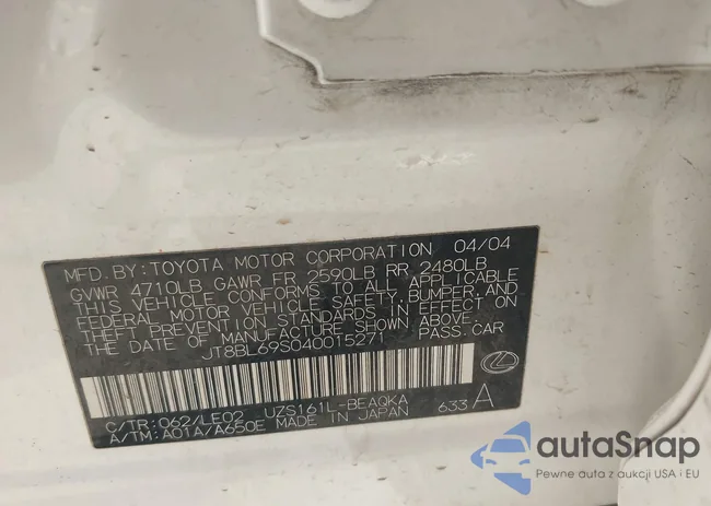 JT8BL69S040015271: 44330496