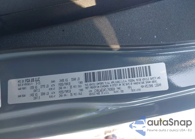 1C4BJWEG4FL703820: 44330510