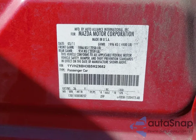 1YVHZ8BH3B5M23682: 44329605