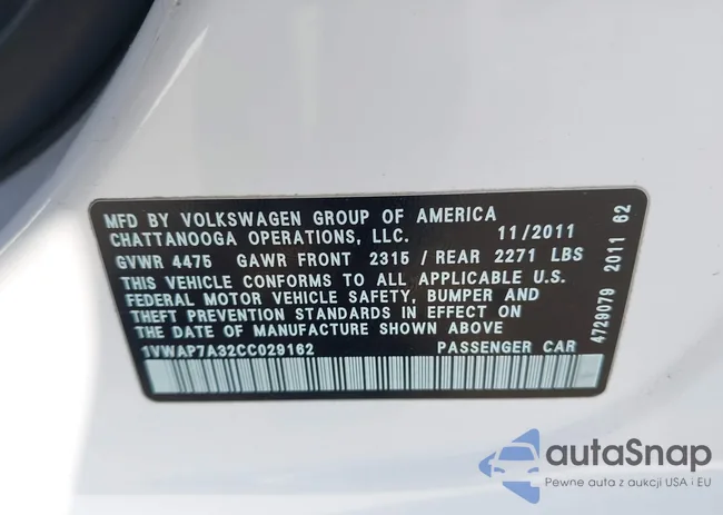 1VWAP7A32CC029162: 44329652