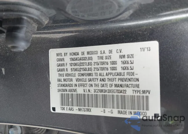 3CZRM3H3XEG703422: 44329730