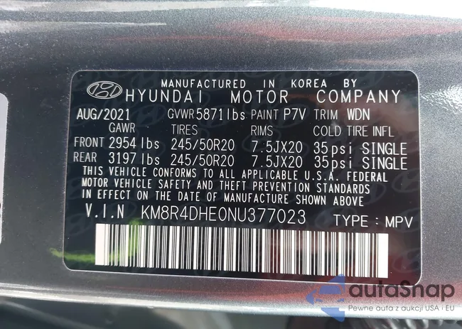 KM8R4DHE0NU377023: 44331016