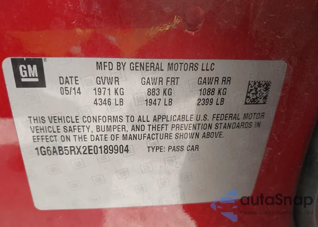 1G6AB5RX2E0189904: 44331077