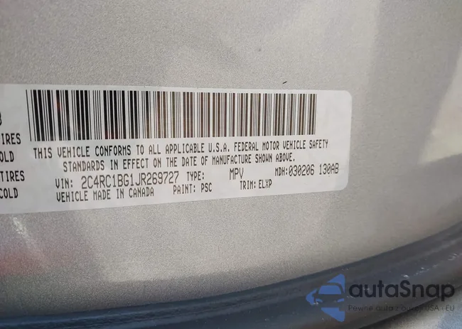 2C4RC1BG1JR269727: 44331078