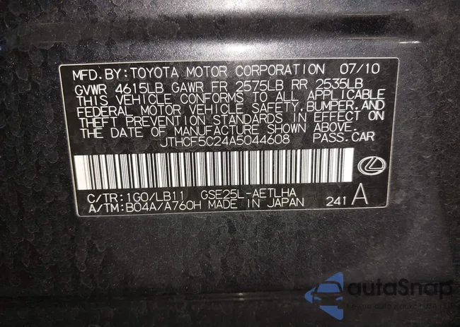 JTHCF5C24A5044608: 44331085