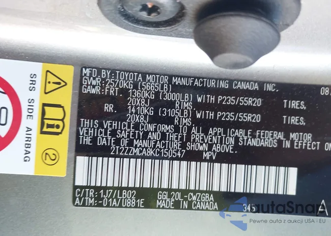 2T2ZZMCA8KC150547: 44331102