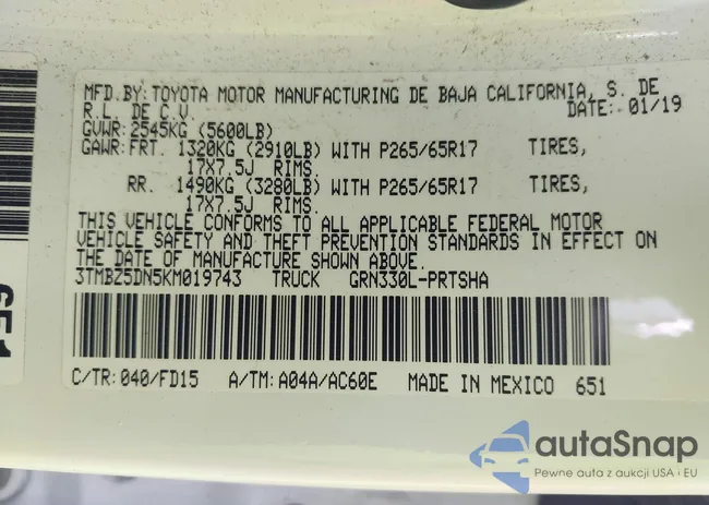 3TMBZ5DN5KM019743: 44331124