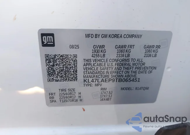 KL47LAEP9TB065451: 44331136