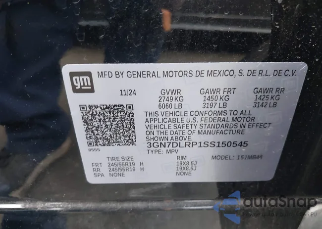 3GN7DLRP1SS150545: 44331236