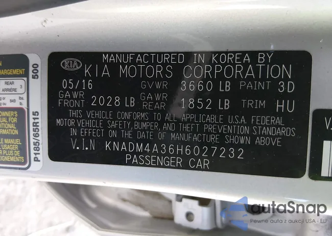 KNADM4A36H6027232: 44331293