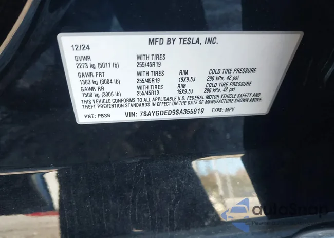 7SAYGDED9SA355819: 44331325