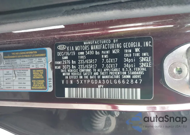 5XYPGDA30LG662847: 44331345