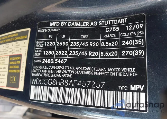 WDCGG8HB8AF457257: 44331365