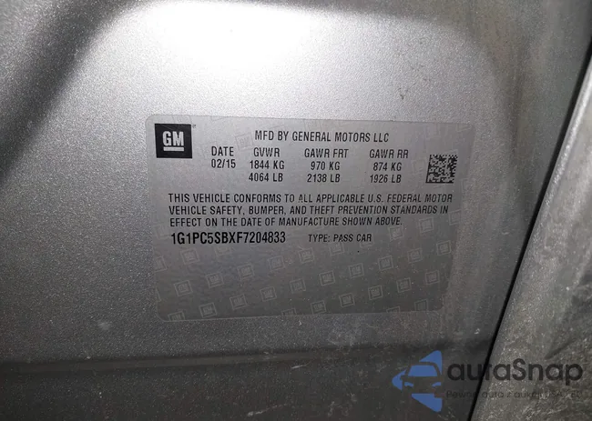 1G1PC5SBXF7204833: 44331418