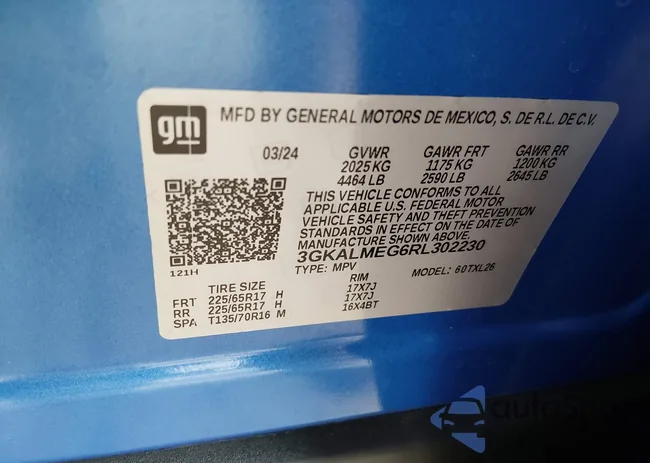 3GKALMEG6RL302230: 44331468