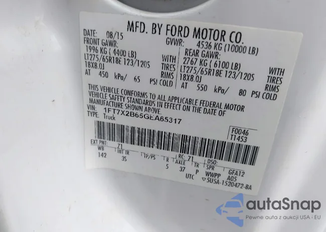 1FT7X2B65GEA65317: 44331487