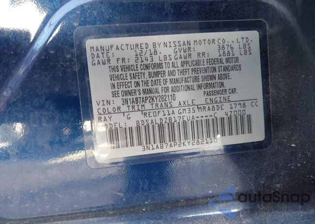 3N1AB7AP2KY282110: 44331493