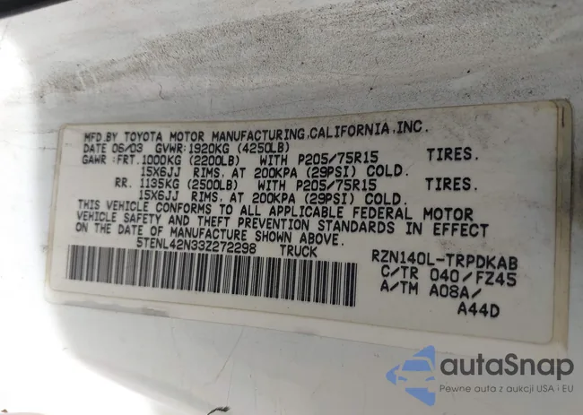 5TENL42N33Z272298: 44331517