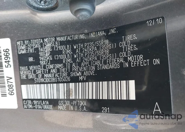 5TDYK3DC0BS105026: 44330572