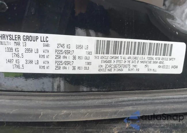 2C4RC1BG7DR720275: 44330628