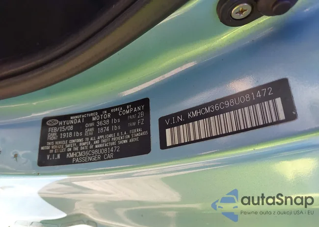 KMHCM36C98U081472: 44330698