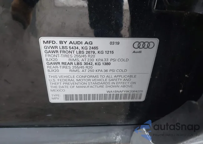 WA1BNAFY9K2084205: 44330754