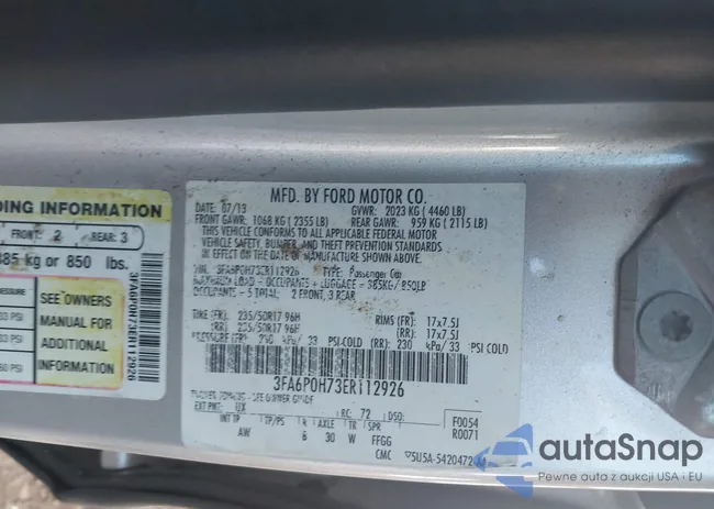 3FA6P0H73ER112926: 44330962