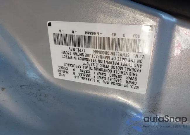 5FNRL18613B005484: 44330963