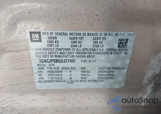 3GNCJPSB8JL227465: 44332005