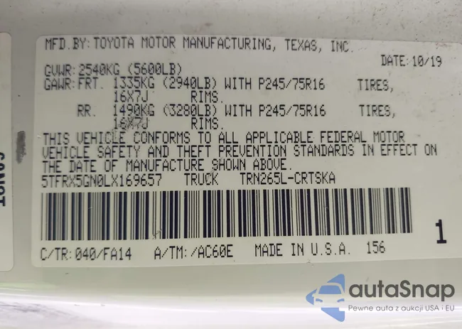 5TFRX5GN0LX169657: 44332006