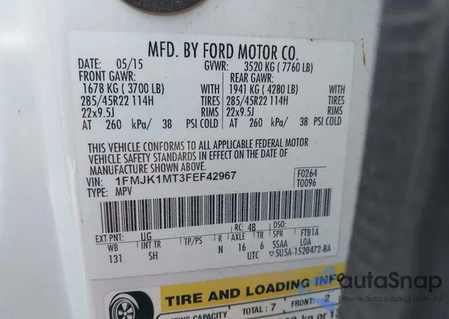 1FMJK1MT3FEF42967: 44332025