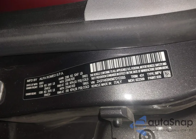 ZASPAKBN0M7D12355: 44332059