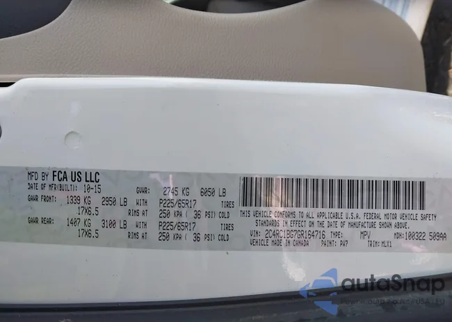 2C4RC1BG7GR164716: 44332112